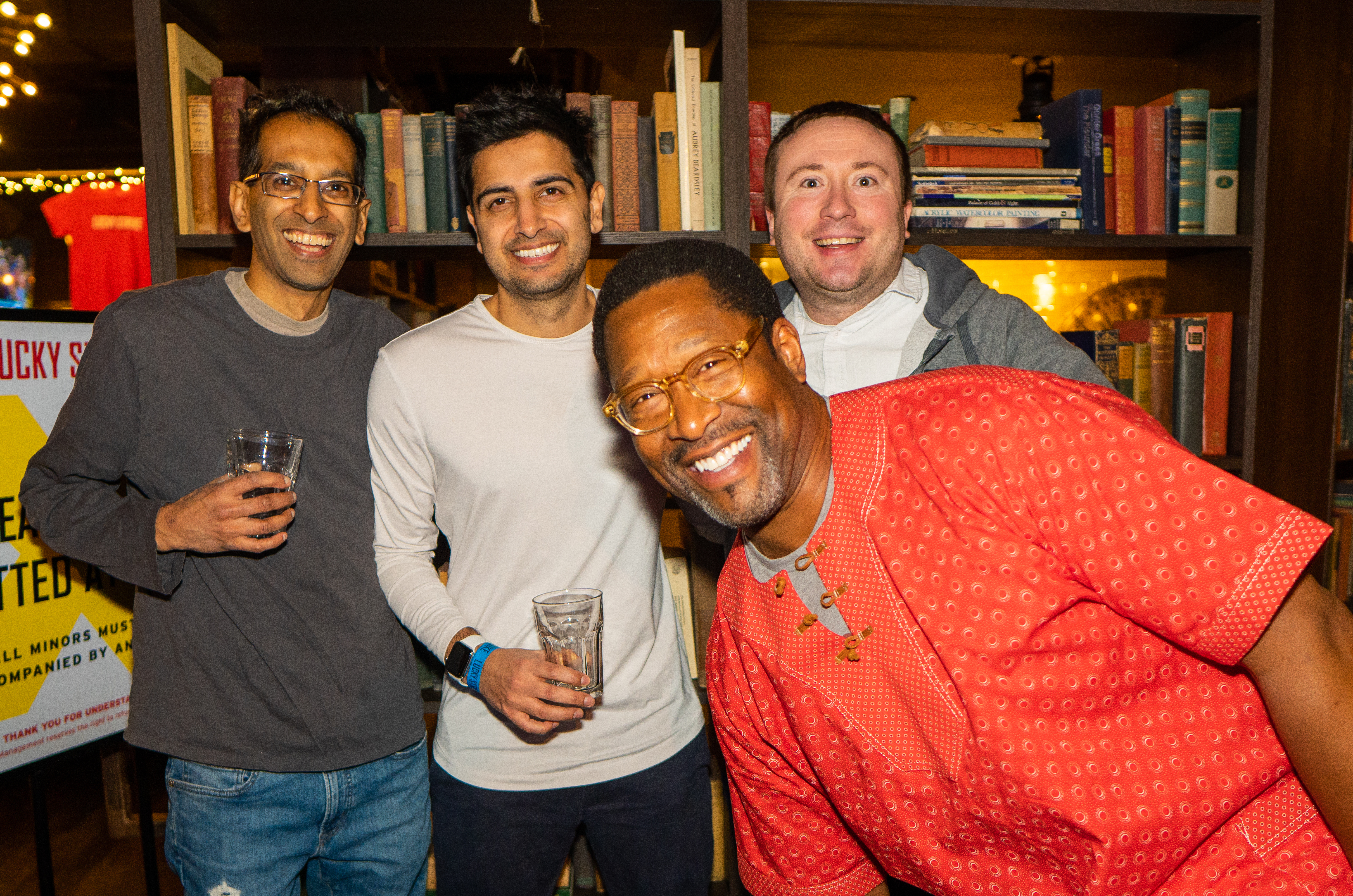 STS CEO hanging with 3 engineers